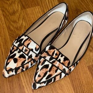 Ann Taylor Calf Hair Point Toe Flats